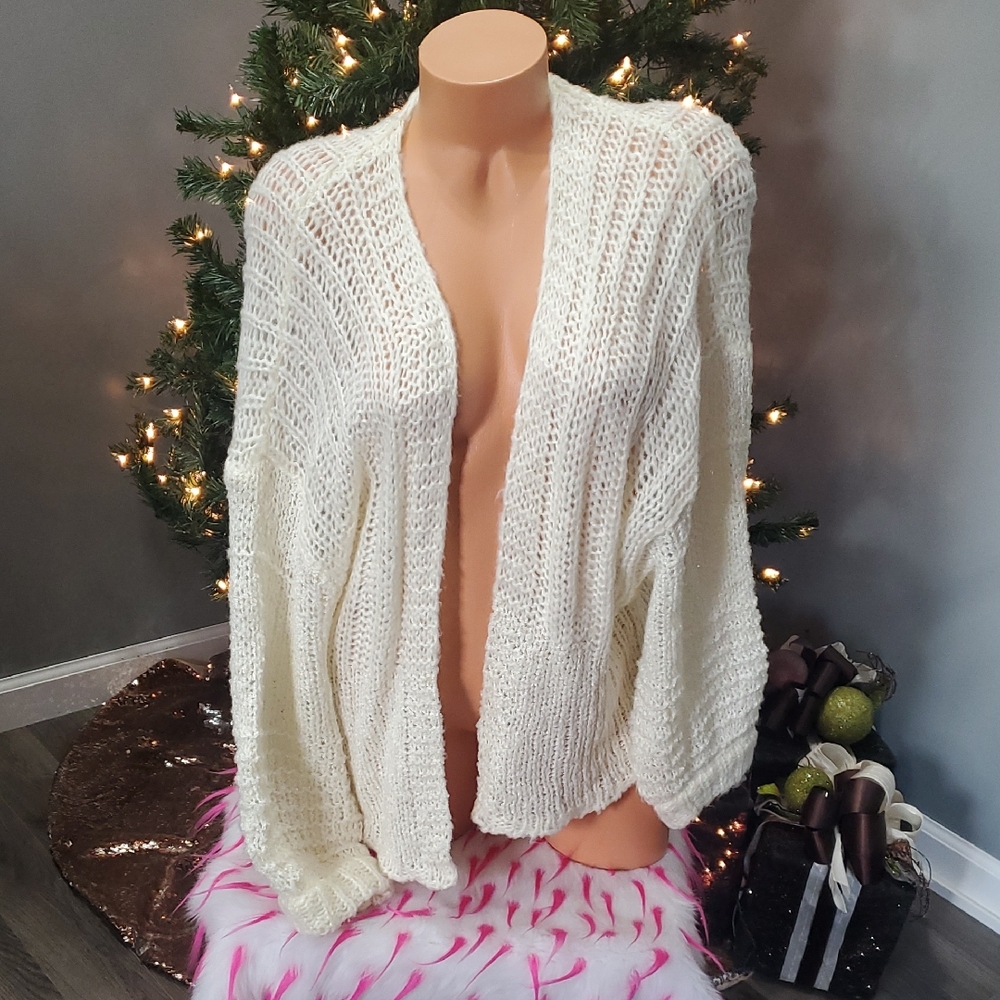 Wild Fable open knit sweater cardigan M NWOT